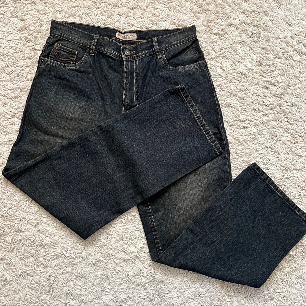 Michael Brandon Stonewash Black Jeans 34x30